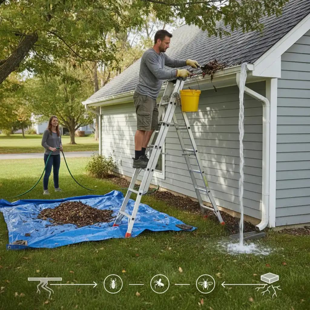 Your home's first line of defense against water damage is hanging off the roof.